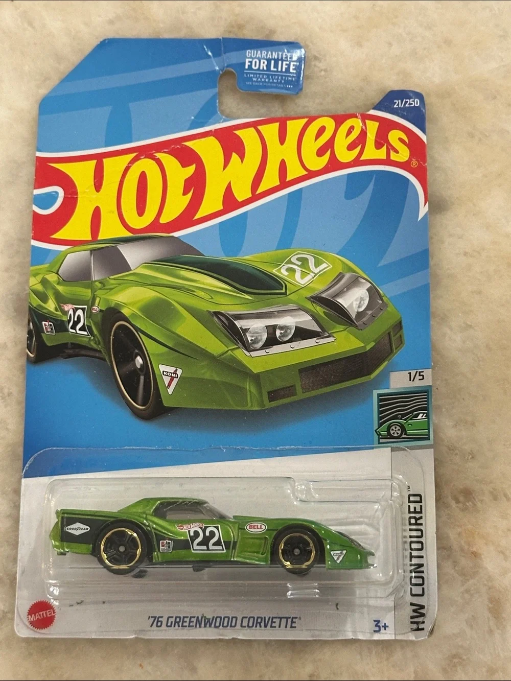 Hot Wheels '76 Greenwood Corvette Kids Toy Car - Green